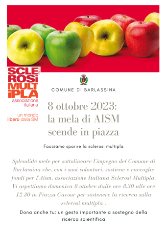 8 ottobre 2023:  la mela di AISM scende in piazza