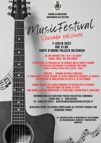 MUSIC FESTIVAL - 2° edizione - 7 LUGLIO 2023