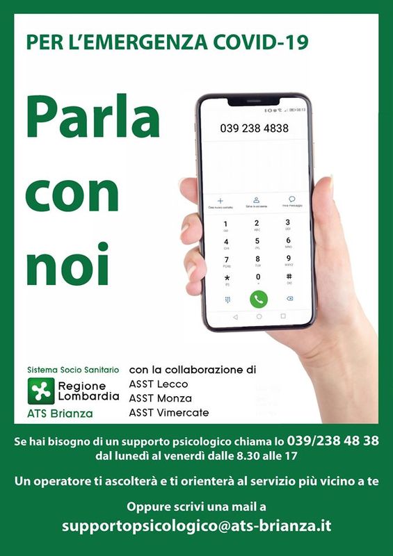 Supporto psicologico - Covid 19