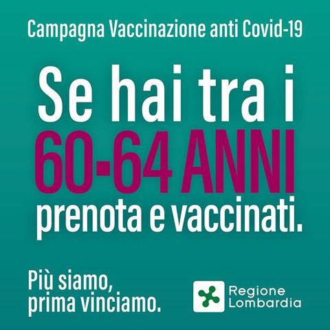 Vaccinazioni covid-19 60/64 anni